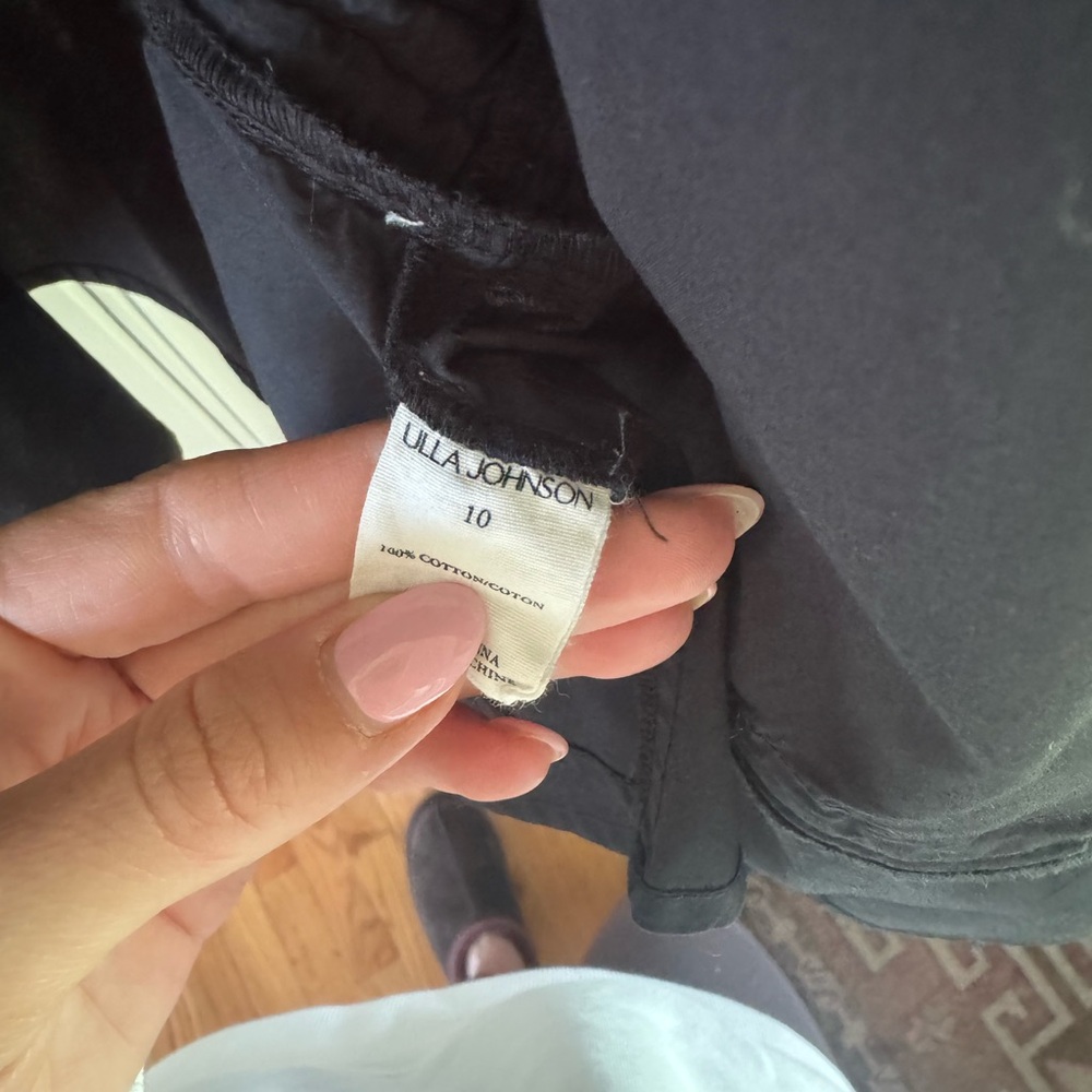 Ulla Johnson Black Puff-Sleeve Drawstring Peplum Top - Picture 4 of 4